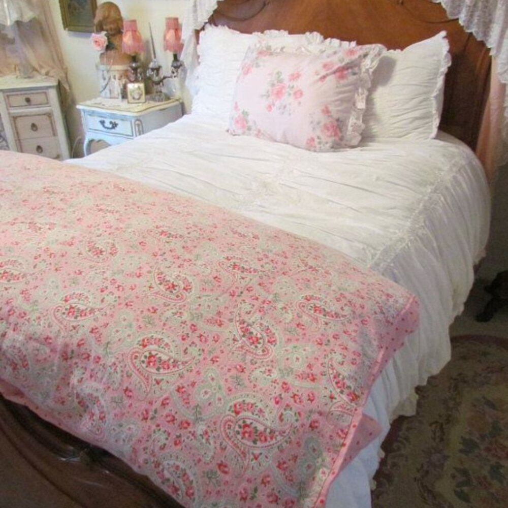 Retired Ikea Cath Kidston in Pink Paisley Duvet & 2 Pillow Cases. Hard to find!!